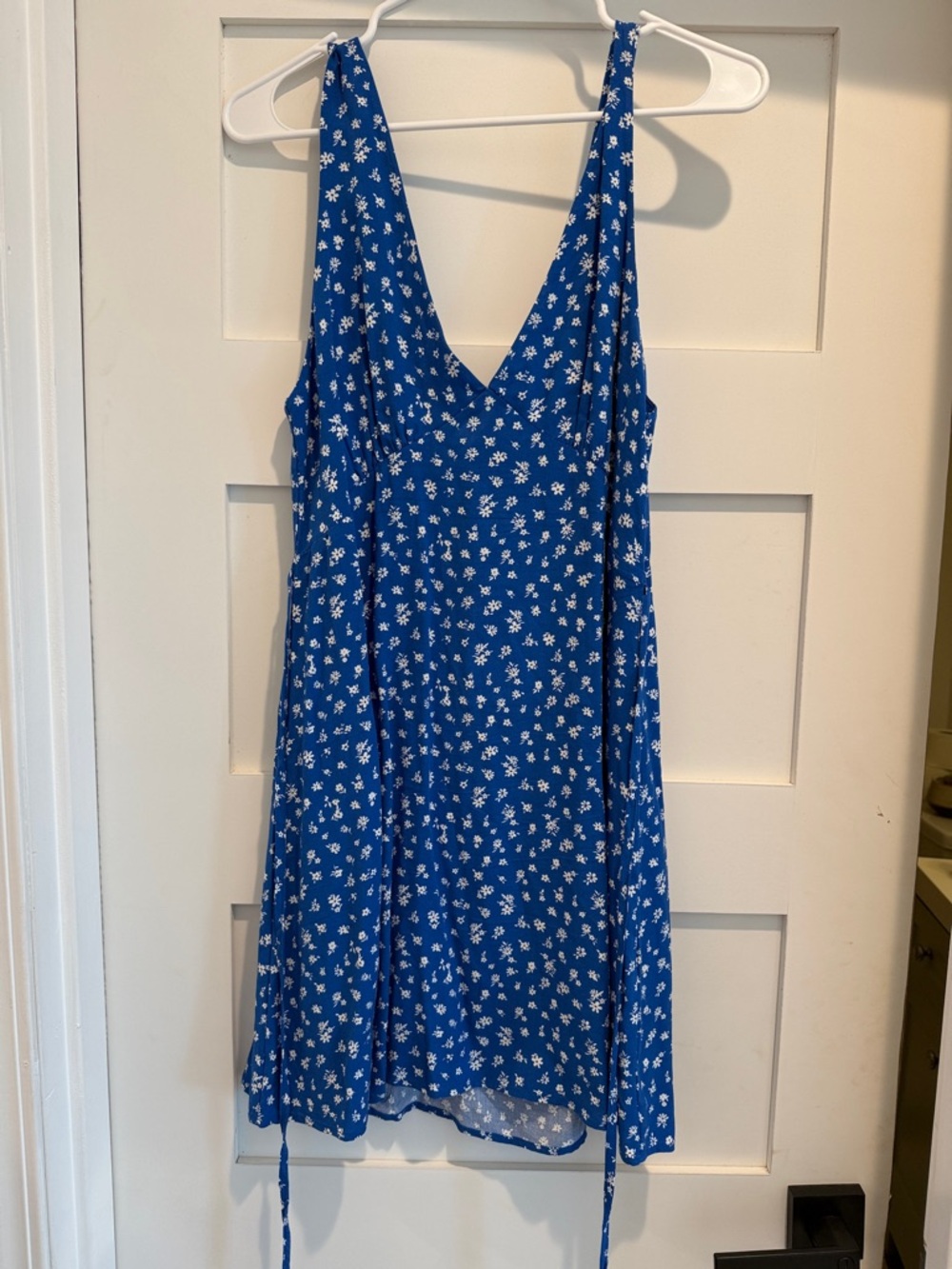 Rhythm Royal Blue Floral V-Neck Sundress